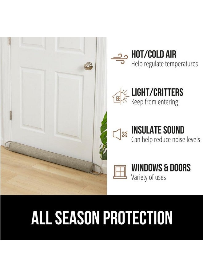 Gorilla Grip GORILLA GRIP Door Draft Stopper for Bottom of Doors, Weather Stripping Seal Blocks Hot Air, Noise, Bugs, Keeps Cold AC in, Sound Proofing Easy Install Gap Filler, Home Essentials, 36 Inch, Beige  - Image 5