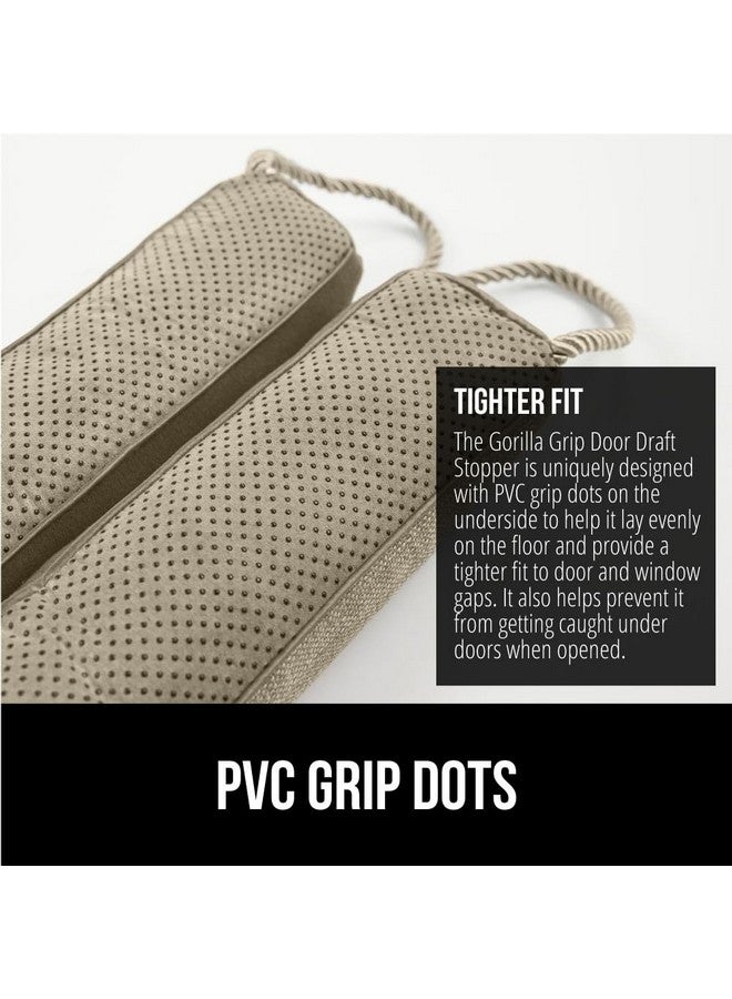 Gorilla Grip GORILLA GRIP Door Draft Stopper for Bottom of Doors, Weather Stripping Seal Blocks Hot Air, Noise, Bugs, Keeps Cold AC in, Sound Proofing Easy Install Gap Filler, Home Essentials, 36 Inch, Beige  - Image 4