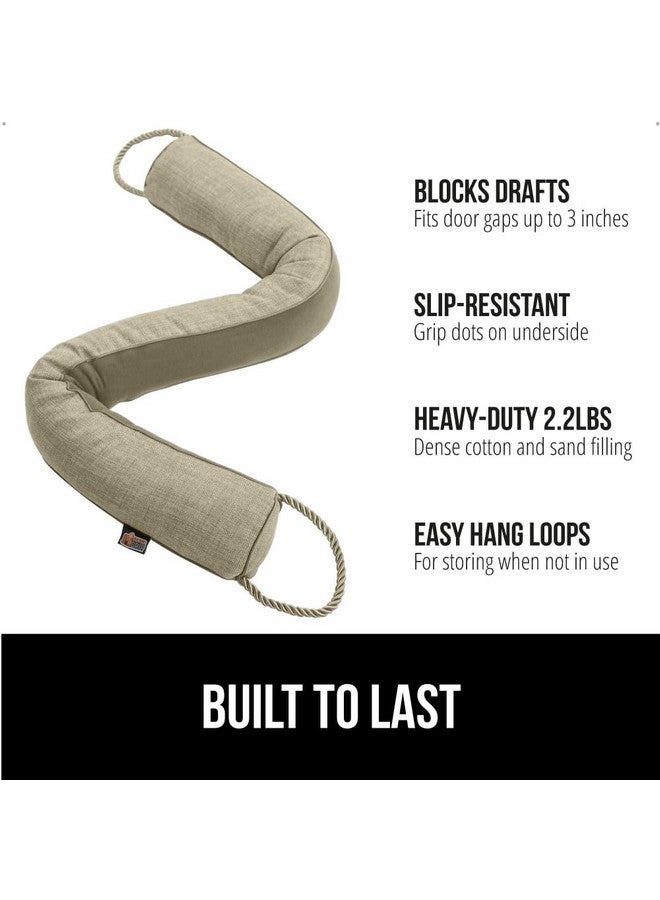 Gorilla Grip GORILLA GRIP Door Draft Stopper for Bottom of Doors, Weather Stripping Seal Blocks Hot Air, Noise, Bugs, Keeps Cold AC in, Sound Proofing Easy Install Gap Filler, Home Essentials, 36 Inch, Beige  - Image 2
