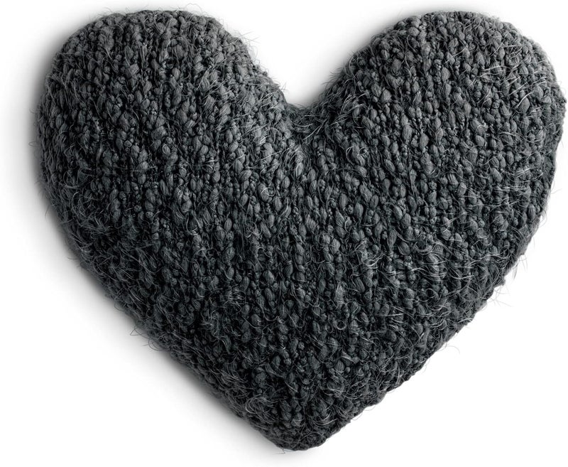 DEMDACO Charcoal Grey Giving Heart 11 x 10 Plush Polyester Decorative Throw Pillow - Image 2