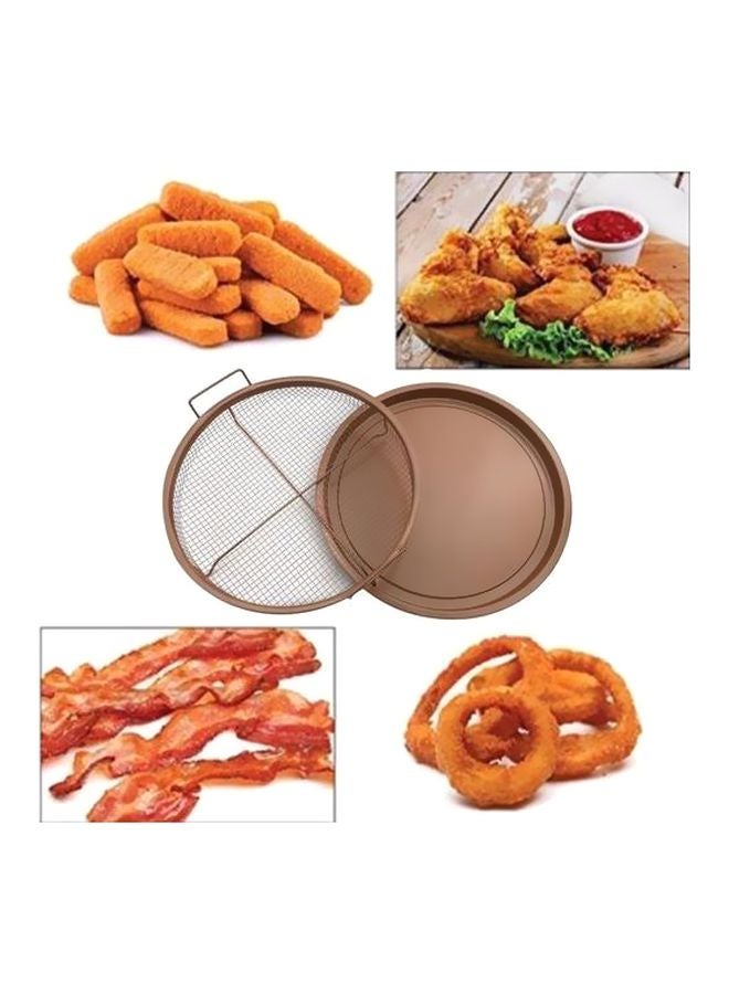 UFO Air Fryer Crisper Tray Brown 26*26*5 - Image 4