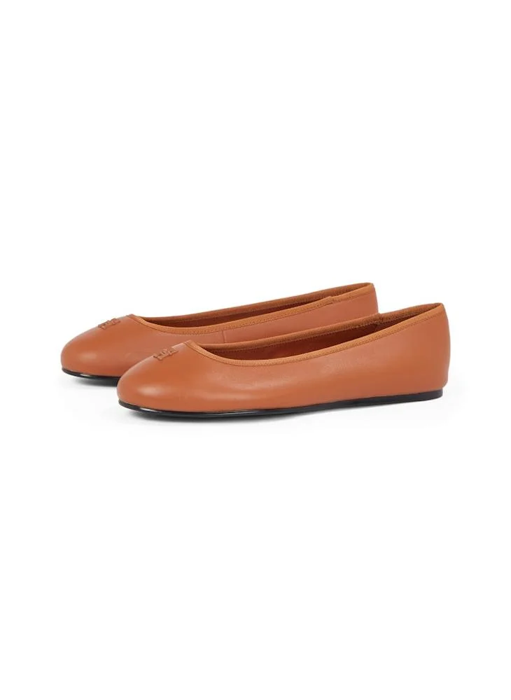 TOMMY HILFIGER Hardware Leather Ballerinas