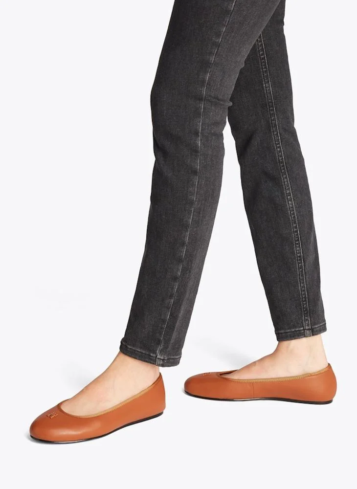 TOMMY HILFIGER Hardware Leather Ballerinas