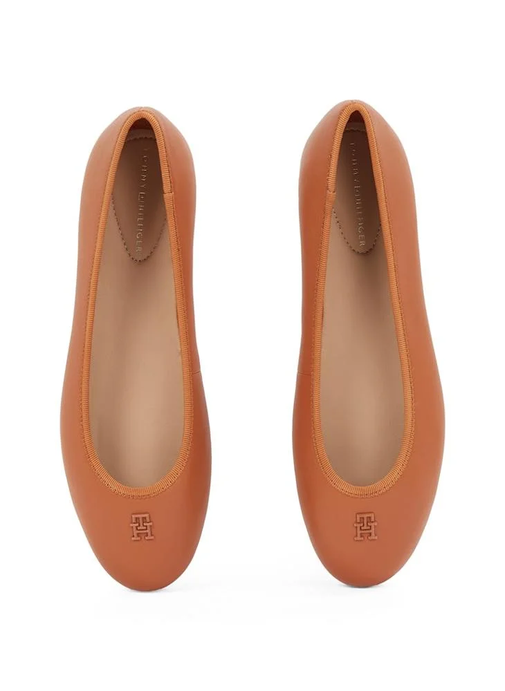TOMMY HILFIGER Hardware Leather Ballerinas