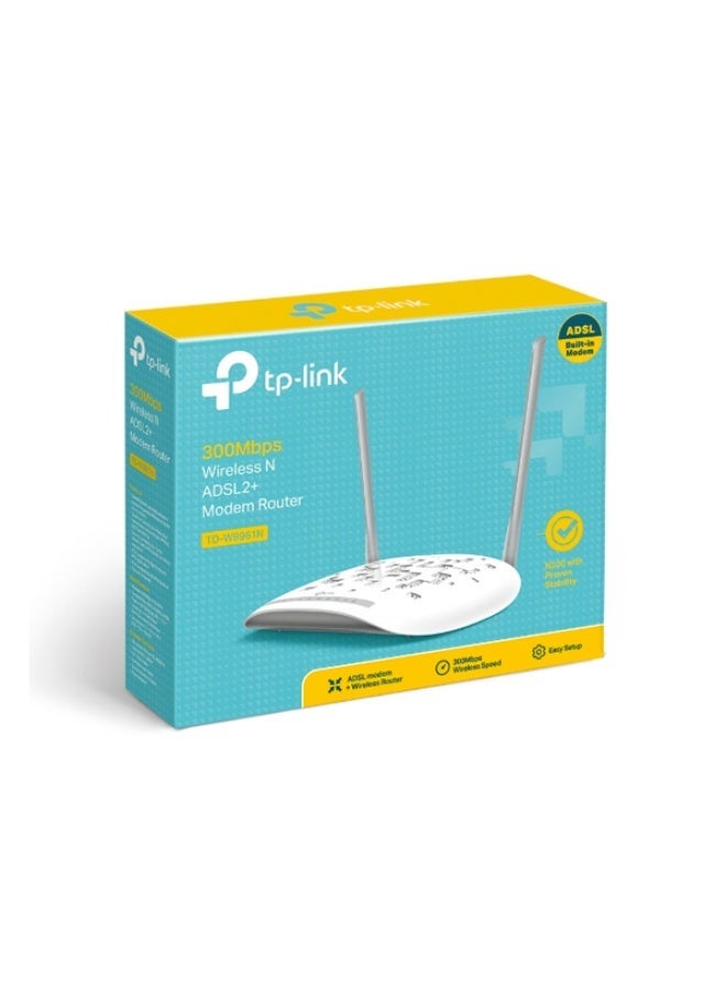 تي بي-لينك تي آي جهاز توجيه مودم TP-Link TD-W8961N بسرعة 300 ميجابت في الثانية بتقنية Wi-Fi N ADSL2+ - Image 3