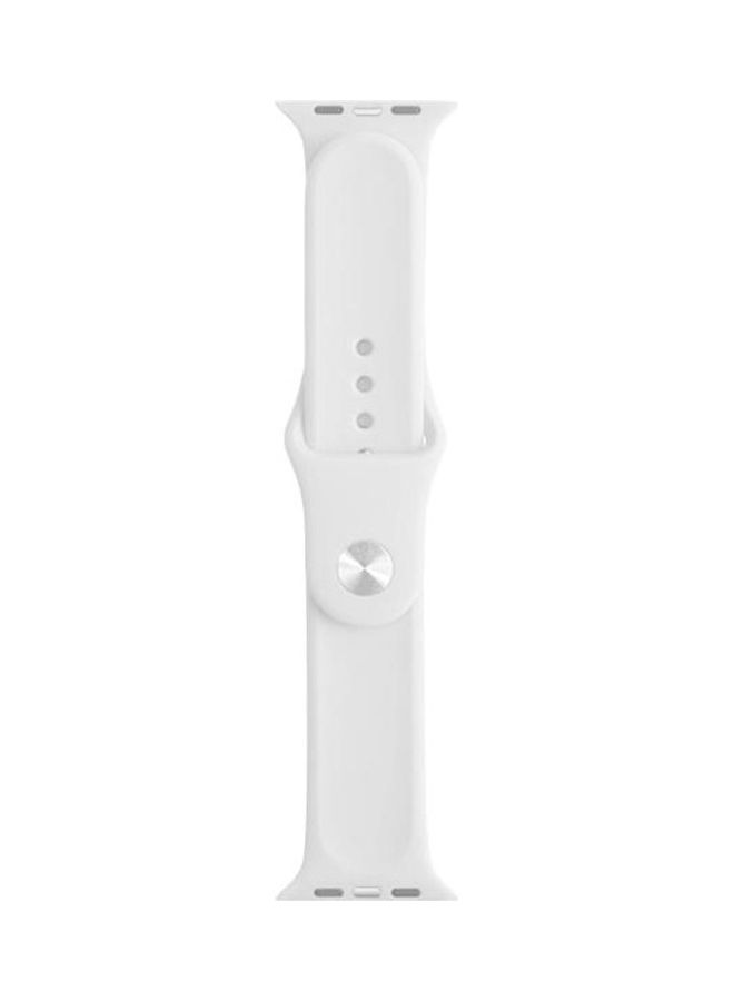 NIBEMINENT Replacement Watchband for Apple Watch Series 7/6/5/4/3/2/1/SE 38/40/41mm White - Image 1