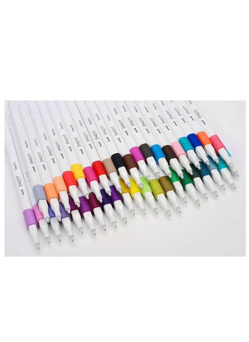 Uniball - 5-Piece Emott Fineliners 0.4mm Tip Virtual Colour Set - Image 1