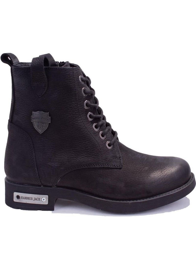 Hammer Jack 10215200 Black Orthopedic Casual Men's Leather Boots  - Image 1