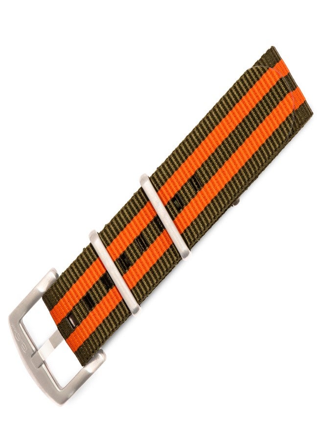 BluShark, Original Collection Military-Style Waterproof Watch Strap, Fits All Timepiece Brands, Durable Nylon Wristwatch Accessories with Stainless Steel Buckle - 18mm, 20mm, 22mm & 24mm Watch Bands - Image 1