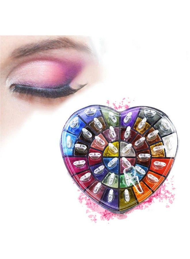 FIRSTZON لوحة ظلال عيون 24 لون؛ لوحة ظلال عيون لامعة؛ لوحة ظلال عيون طويلة الأمد ومقاومة للماء بتشطيب لامع متعدد الألوان - Image 1