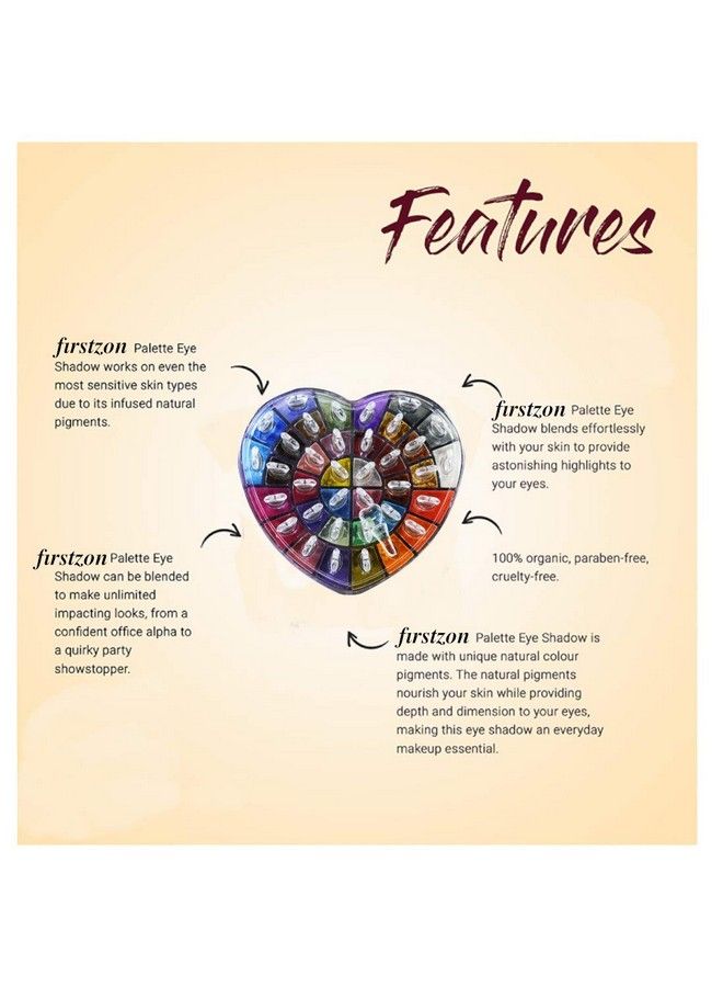 FIRSTZON لوحة ظلال عيون 24 لون؛ لوحة ظلال عيون لامعة؛ لوحة ظلال عيون طويلة الأمد ومقاومة للماء بتشطيب لامع متعدد الألوان - Image 4