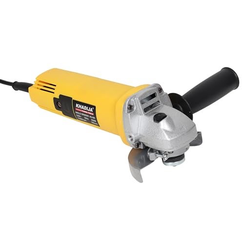 KHADIJA AG-801 4-Inch/100MM 850-Watt Angle Grinder Yellow (Blade not included) - Image 1