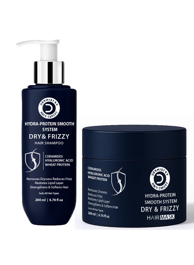 DERMISTRY Hydra-Protein Smooth Shampoo & Hair Mask for Dry Hair - Image 1