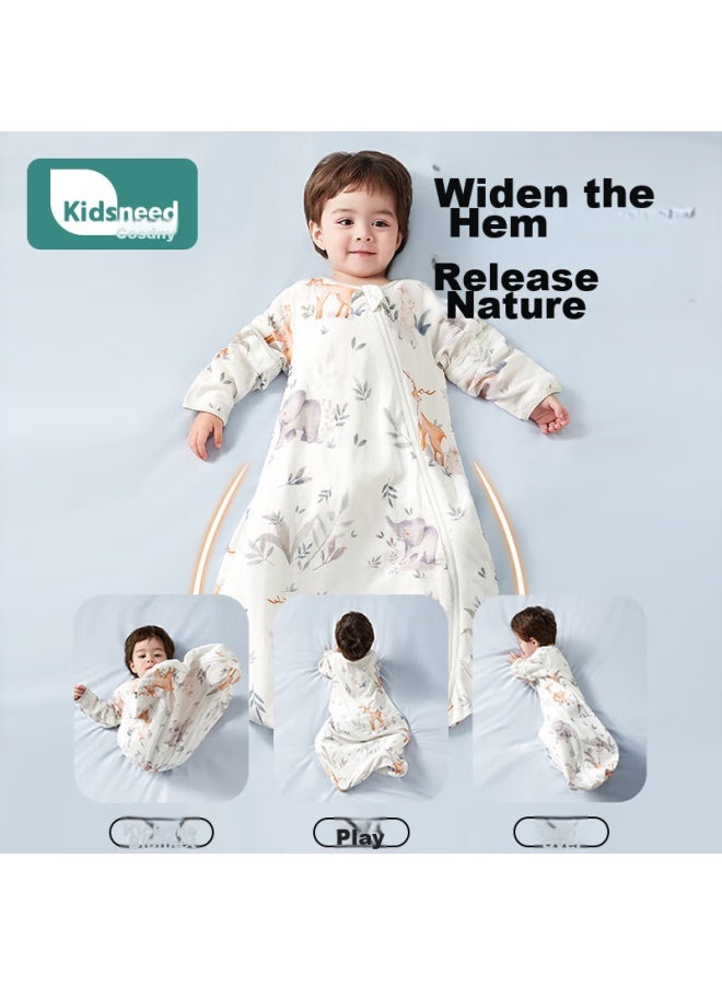 Kidsneed Baby Sleeping Bag, Children's Spring And Autumn, 4 Front 2 Back, Bamboo Cotton Antibacterial Gauze, Leg-covering, Anti-kick Blanket, Children's Pajamas, M Size - Image 4