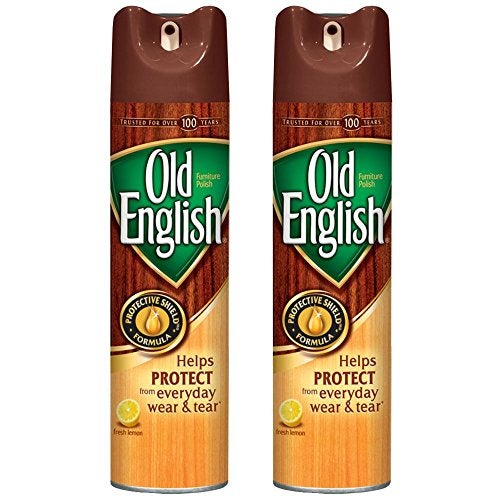 Old English Aerosol Wood Protector & Cleaner, Fresh Lemon (Pack of 2) - Image 1