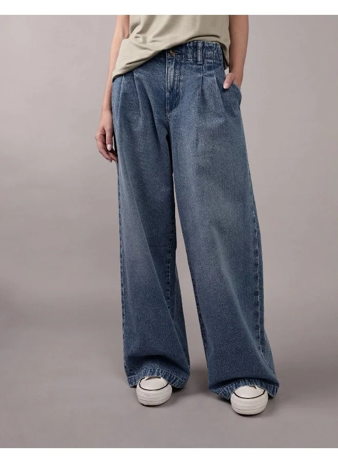 امريكان ايجل AE Strigid Super High-Waisted Wide-Leg Trouser Jean