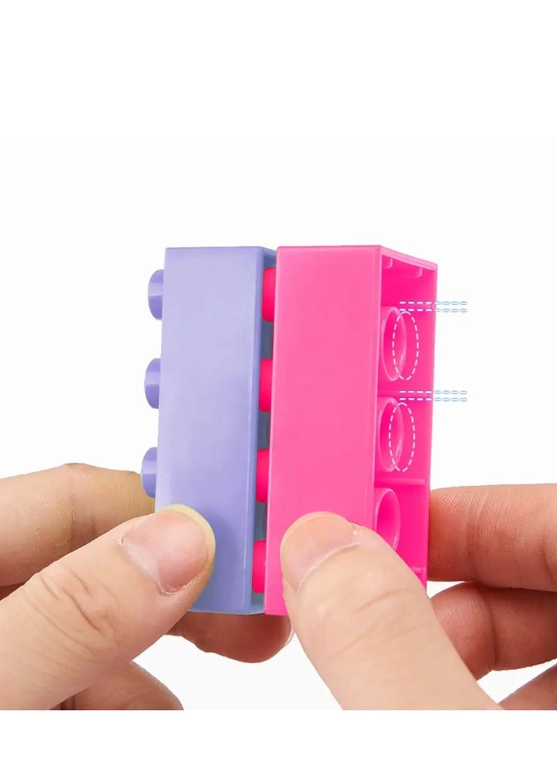 إسكدنيا مجموعة 16 قطعة من كتل البناء الكبيرة الملونة للأطفال في مرحلة ما قبل المدرسة، ألعاب تعليمية للأطفال - Image 2