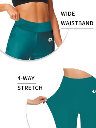 Deerose Women's Surf Swimming Leggings Surf High Waisted Quick Dry Swimsuit Pants Rash Guard Pants Green L - Image 3