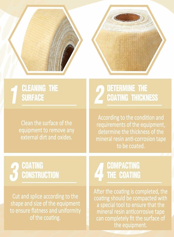 Ribbonlic 2 Pcs Corrosion Protection Pipe Tape 2" x 33' Waterproof Hydraulic Parts Wrapping Grease Tape for Drain Pipe Duct Anti Corrosion for Metal Piping Underground Industry Valves Protection - Image 4