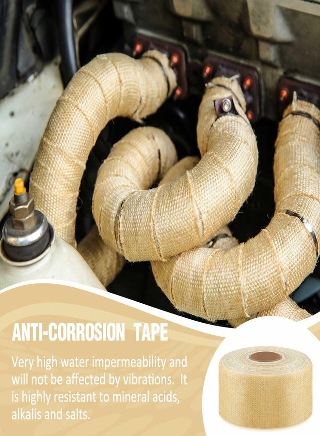 Ribbonlic 2 Pcs Corrosion Protection Pipe Tape 2" x 33' Waterproof Hydraulic Parts Wrapping Grease Tape for Drain Pipe Duct Anti Corrosion for Metal Piping Underground Industry Valves Protection - Image 5