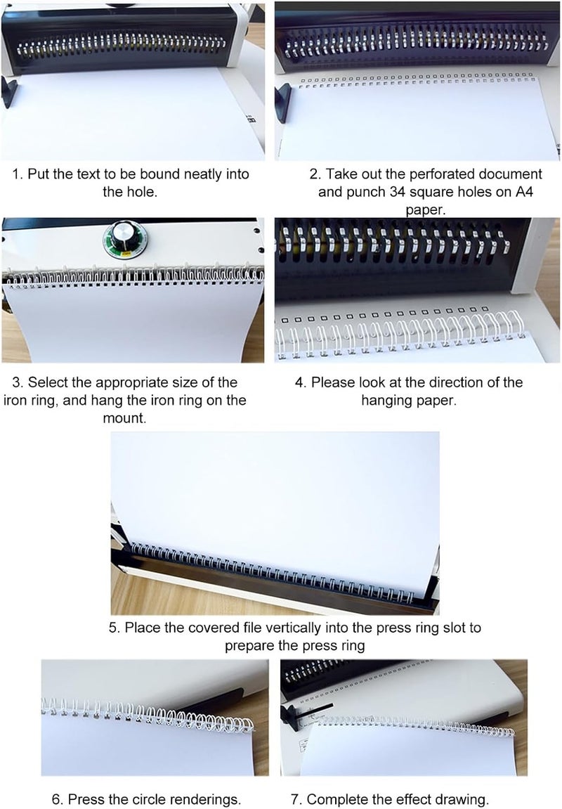 Marhynchus 100pcs Double Loop Wire Binding Spines, 34 Loops 3:1 Pitch 120 Sheet Capacity for Letter Size A4 Paper Binding (Light Gold) - Image 2