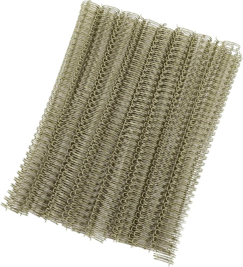 Marhynchus 100pcs Double Loop Wire Binding Spines, 34 Loops 3:1 Pitch 120 Sheet Capacity for Letter Size A4 Paper Binding (Light Gold) - Image 1