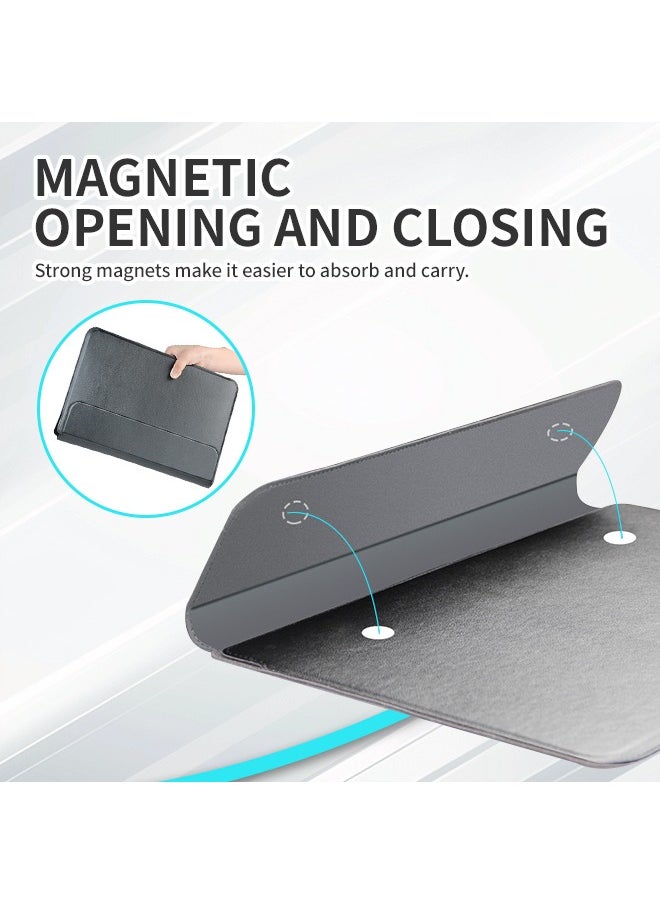 Generic - 3-in-1 Laptop Sleeve Protective,PU Leather Tablet Case,Waterproof Shockproof Laptop Bag Magnetic Closure Built in Adjustable Stand Mouse Pad Lightweight Compatible with Microsoft Surface Laptop, MacBook Air /15.4-Inch - Image 1