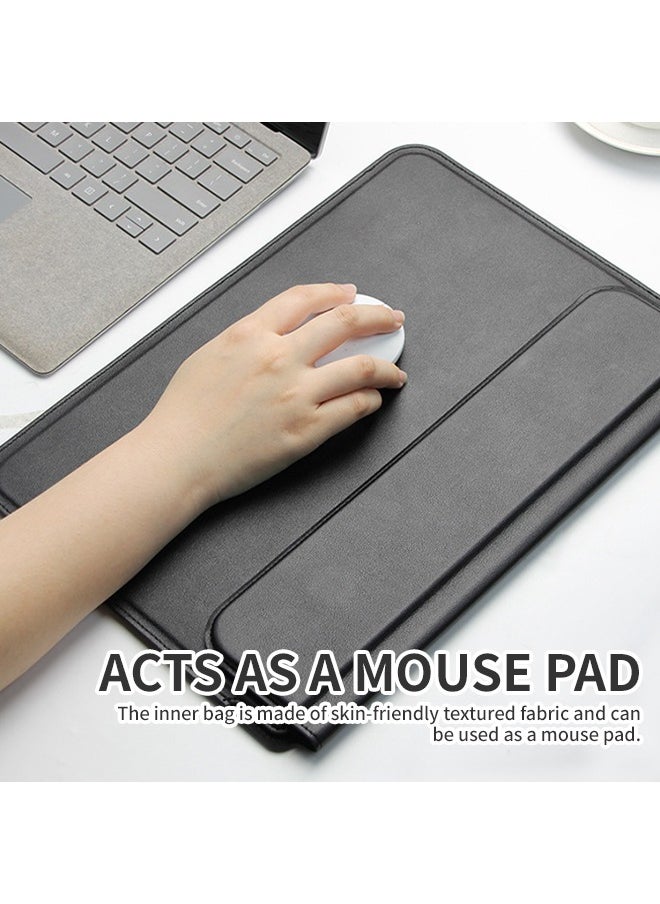 Generic - 3-in-1 Laptop Sleeve Protective,PU Leather Tablet Case,Waterproof Shockproof Laptop Bag Magnetic Closure Built in Adjustable Stand Mouse Pad Lightweight Compatible with Microsoft Surface Laptop, MacBook Air /15.4-Inch - Image 1
