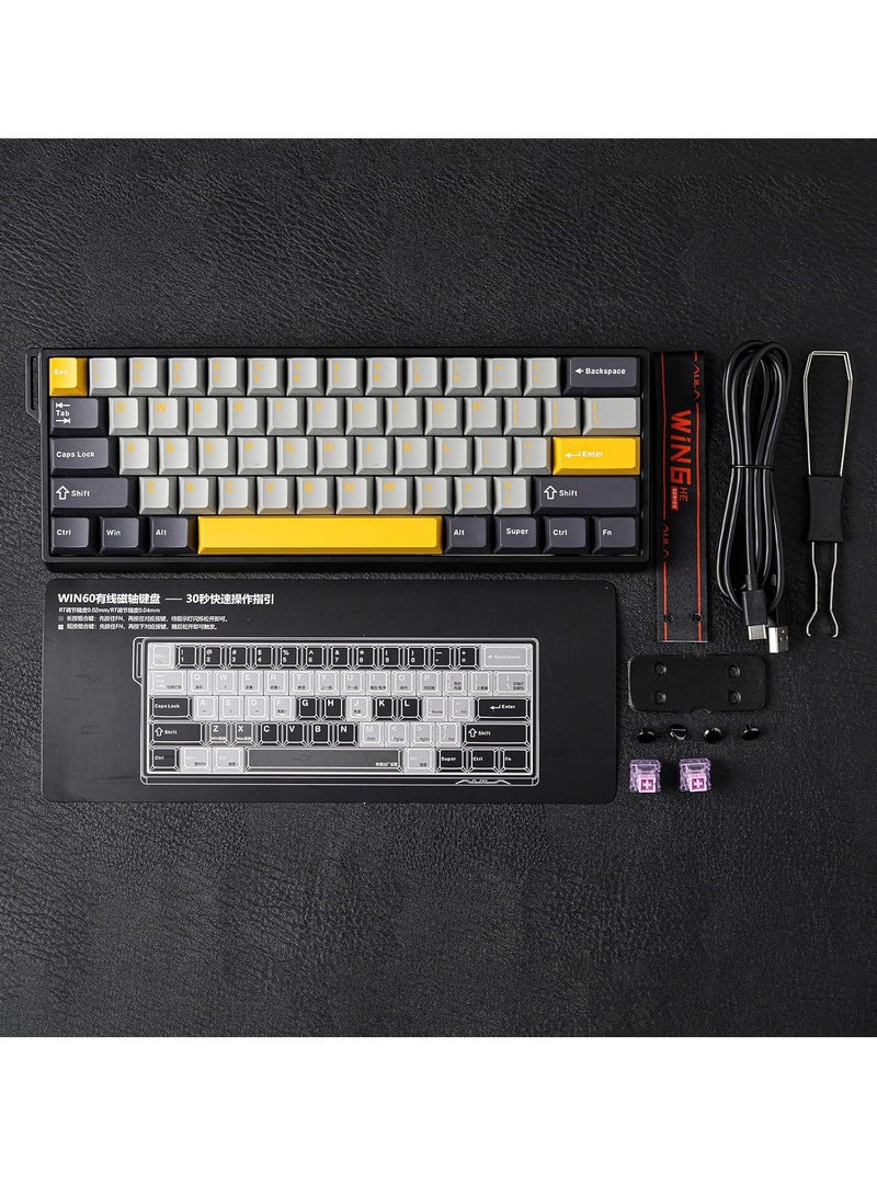 EPOMAKER AULA WIN60 HE 60% Wired Magnetic Keyboard with Adjustable Actuation, 8000 Hz Polling Rate - Image 3