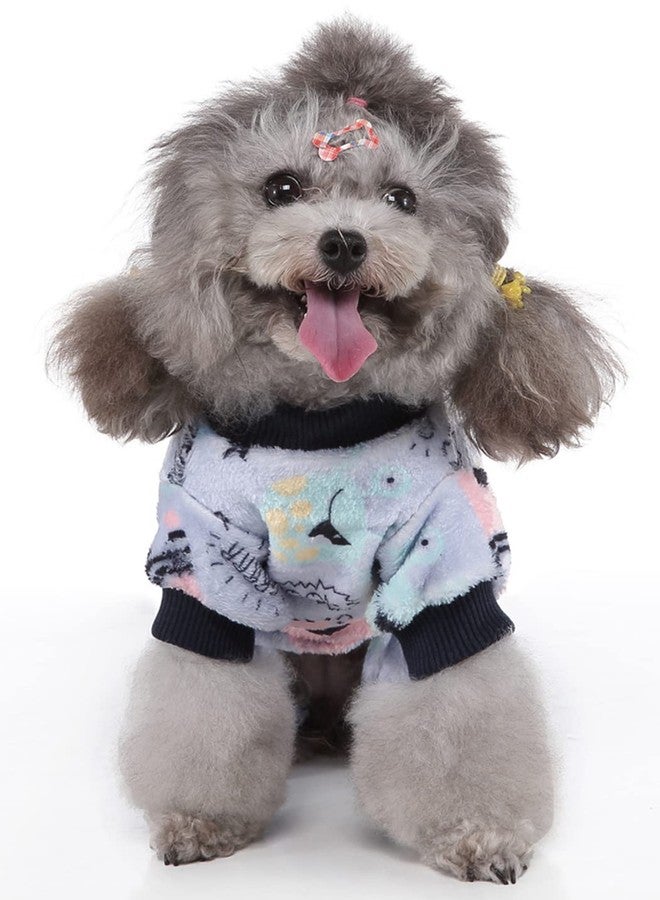 XIAOYU Halloween Dog Pajamas Soft Warm Pet Clothes Cat Apparel Dog Jumpsuit for Small Dogs Cats Pets, Monster, M - Image 5