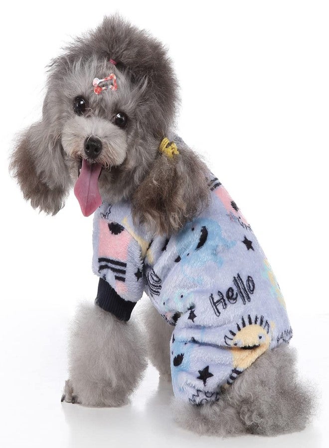XIAOYU Halloween Dog Pajamas Soft Warm Pet Clothes Cat Apparel Dog Jumpsuit for Small Dogs Cats Pets, Monster, M - Image 4