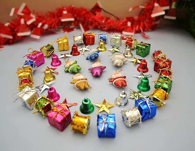 Goyal Handicrafts Goyal Handicrafts Christmas Tree 2 Feet with 36 Decoration Hanging Props Ornaments for Table Top Office Small Artificial Xmas Tree Party Decor Christmas Decorations Items for Home  - Image 4