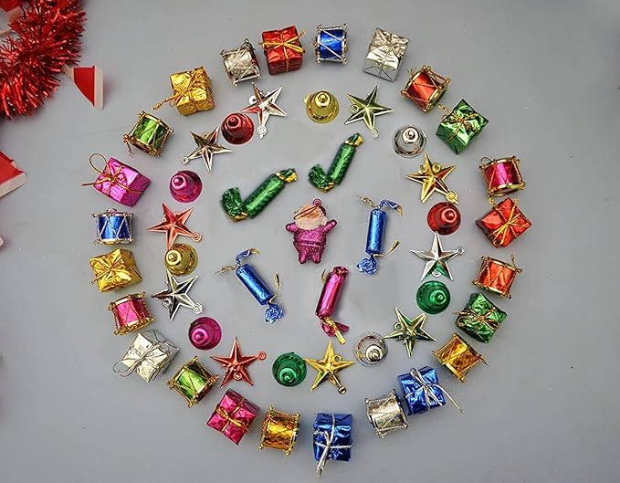 Goyal Handicrafts Goyal Handicrafts Christmas Tree 2 Feet with 36 Decoration Hanging Props Ornaments for Table Top Office Small Artificial Xmas Tree Party Decor Christmas Decorations Items for Home  - Image 3