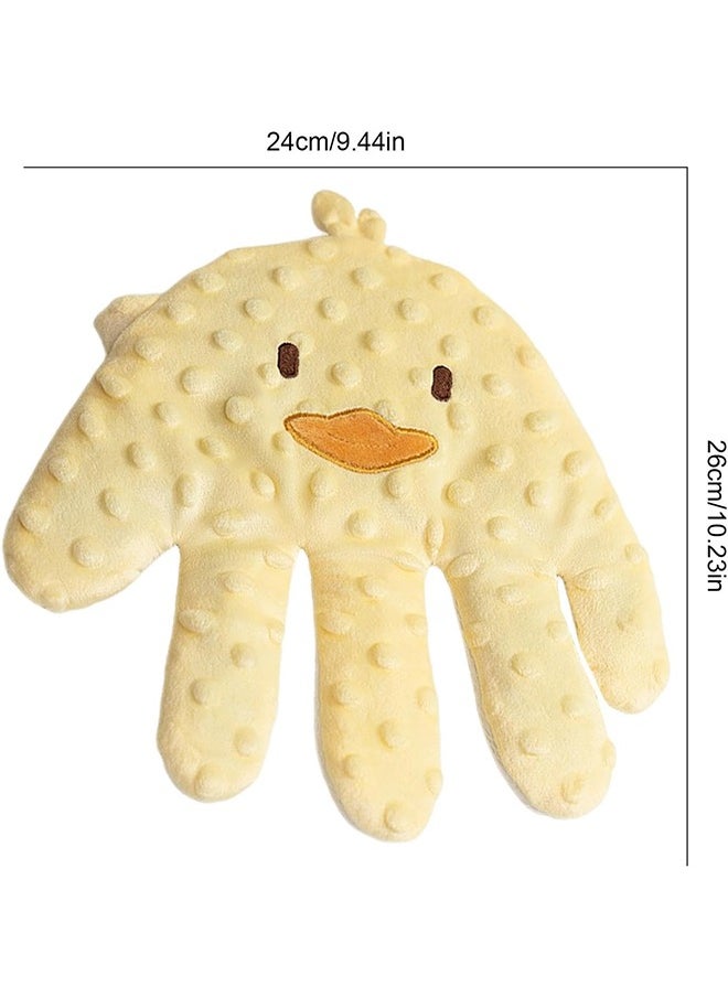 AnnuoYi - Baby Soothing Palm, Baby Patter for Sleep, Startle Prevention Cartoon Animal Baby Pillow, Electric Baby Soothing Palm with Remote Control, for Newborns Baby Girl Baby Boy, Yellow - Image 1