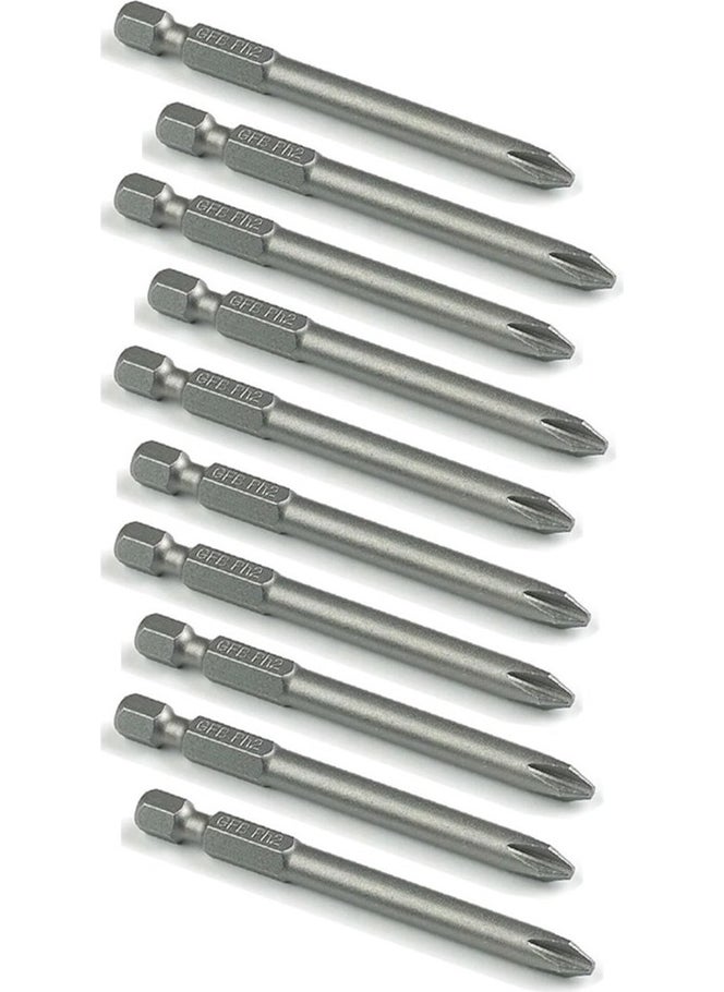 2 x 50 mm 10-Piece Phillips Bit Drill Bit