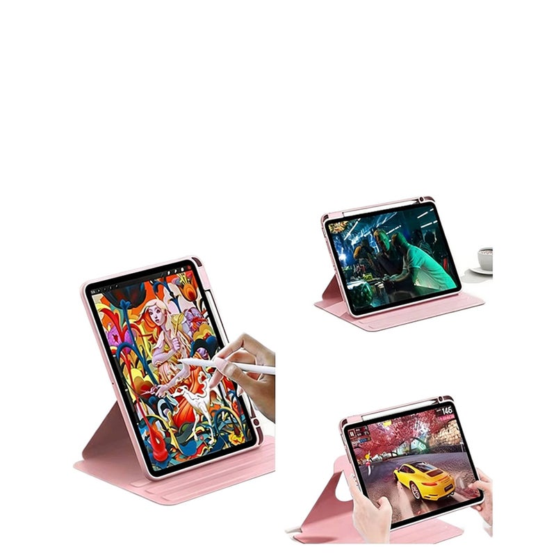 DGG Black Rotating iPad Case Compatible with iPad Air / iPad 10.2 with Pencil Holder - Image 5