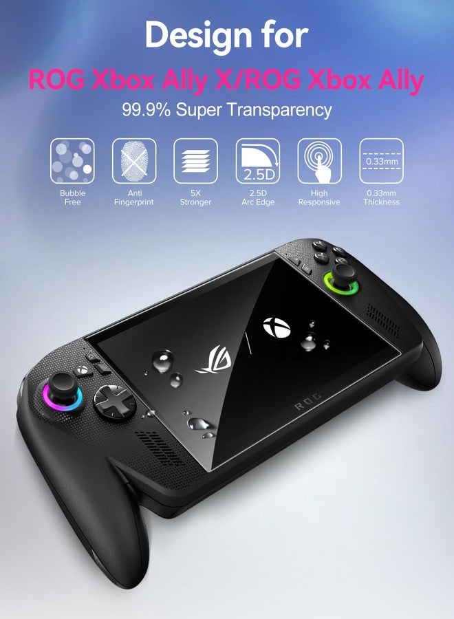 ivoler 3 Pieces Screen Protector for ROG Xbox Ally/ROG Xbox Ally X 2025, 7 Inch Tempered Glass, 9H Hardness, Anti-Fingerprint, High Definition Clarity, Bubble Free - Image 3