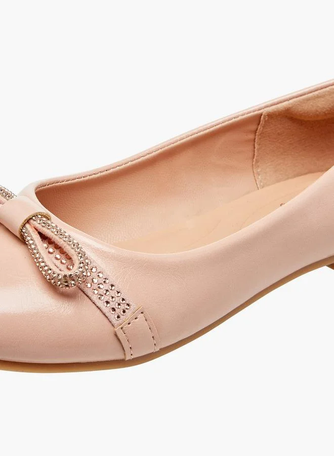 Little Missy PINK Bow Embellished Ballerina Shoes for Women | Best Price UAE