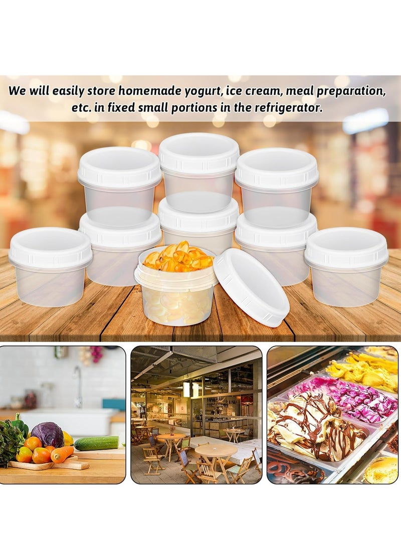 Oasisgalore 10 Pack 200ml Reusable Plastic Containers with Lids, Stackable Food Storage, Sauce Jars, Lunch Box Accessories - Image 5