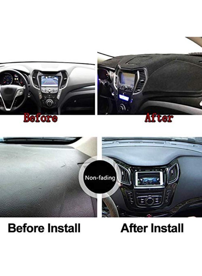 KGL BROSISS Dashboard Cover Mat for Toyota Hilux 2007–2014 – Custom-Fit Anti-Slip Dash Protector, UV & Heat Resistant, Reduces Glare, Prevents Cracking, Premium Dashboard Carpet Pad - Image 2