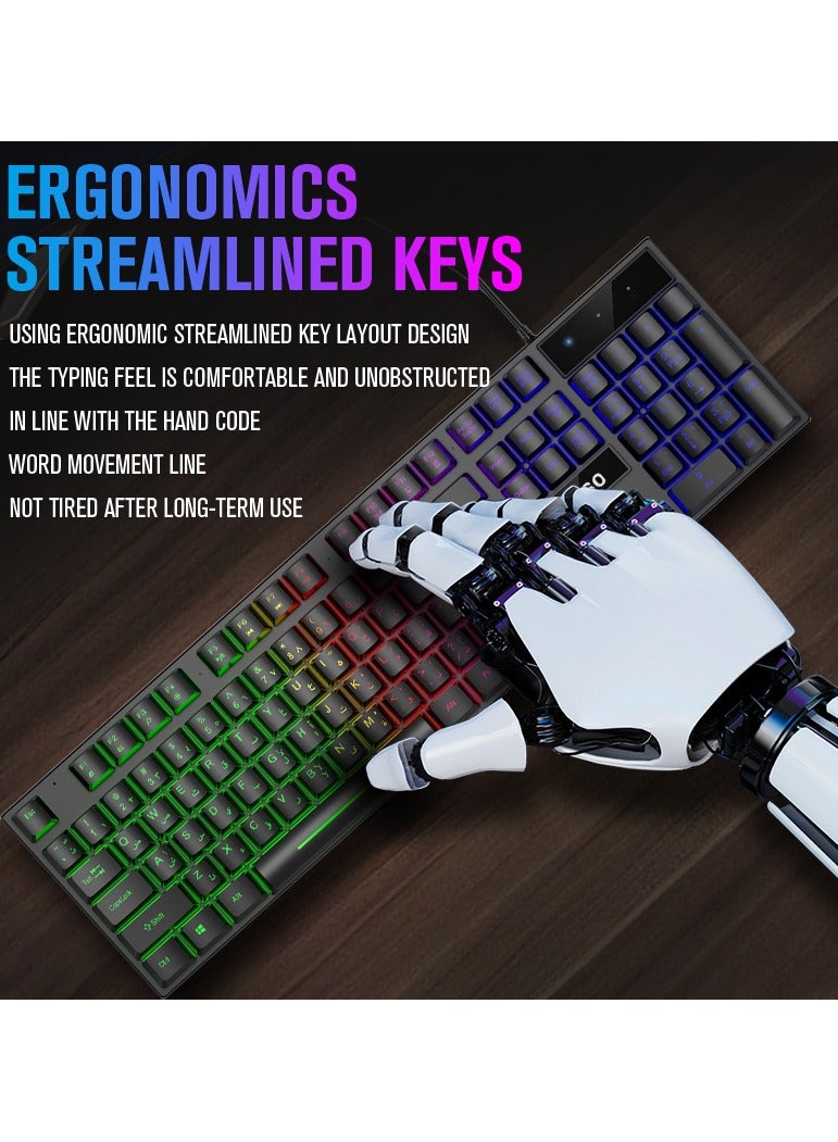 Teso Gaming Bundle 4 in 1 with RGB Light, Gaming Keyboard and Mouse, Gaming Headset, Mouse Pad  - Image 4