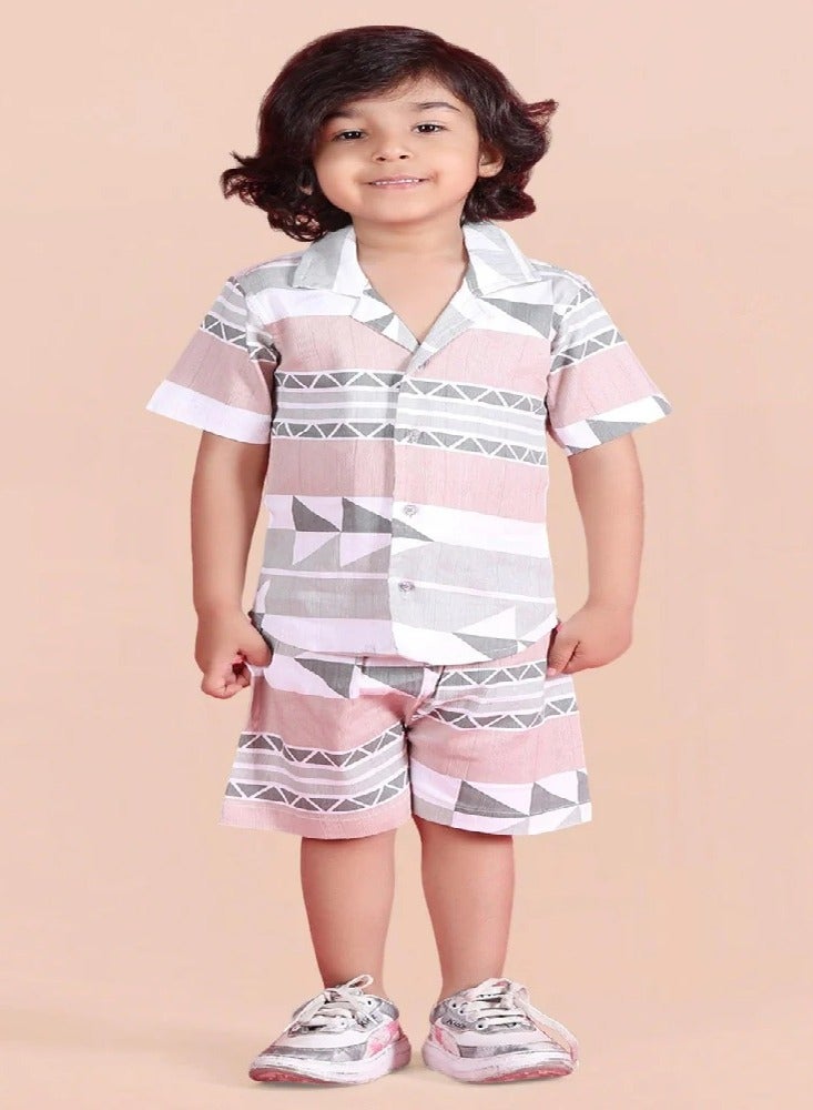 بولكاتوتس طقم منسق بأكمام نصفية من Polka Tots - بني - Image 1
