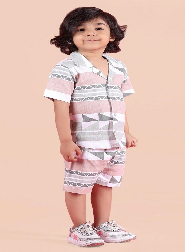 بولكاتوتس طقم منسق بأكمام نصفية من Polka Tots - بني - Image 3