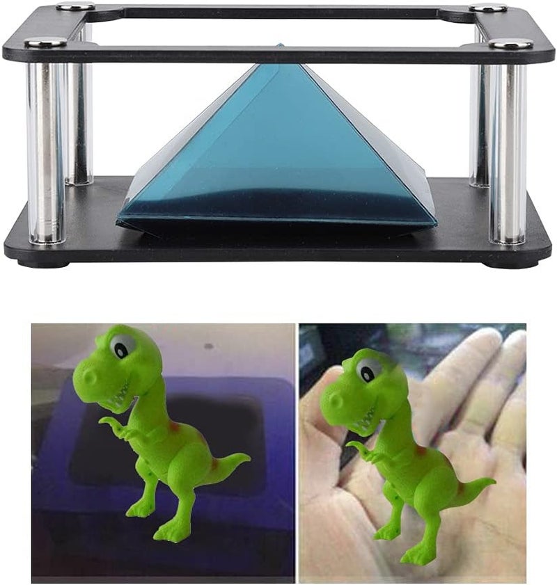 3D Holographic Display Stands Projector, 3.5-6Inch 360° Images Smartphone 3D Hologram Projector, Projector Stands Projector Pyramid for Personal Entertainment, Cartoon Interaction(Cylindrical) - Image 4