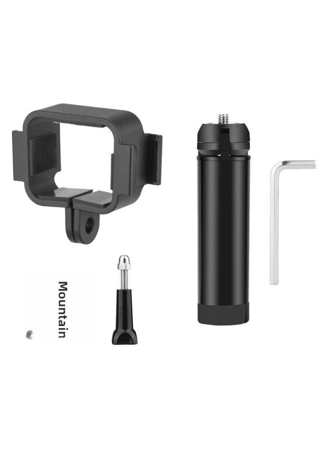 Generic BRDRC Applicable To Dajiang OSMO POCKET 3 Protective Frame Double Cold Shoe Adapter Clip Expansion Base Accessories-Color:Double Cold Shoe Adapter Frame + Small Metal Tripod (2-piece Set)  - Image 1