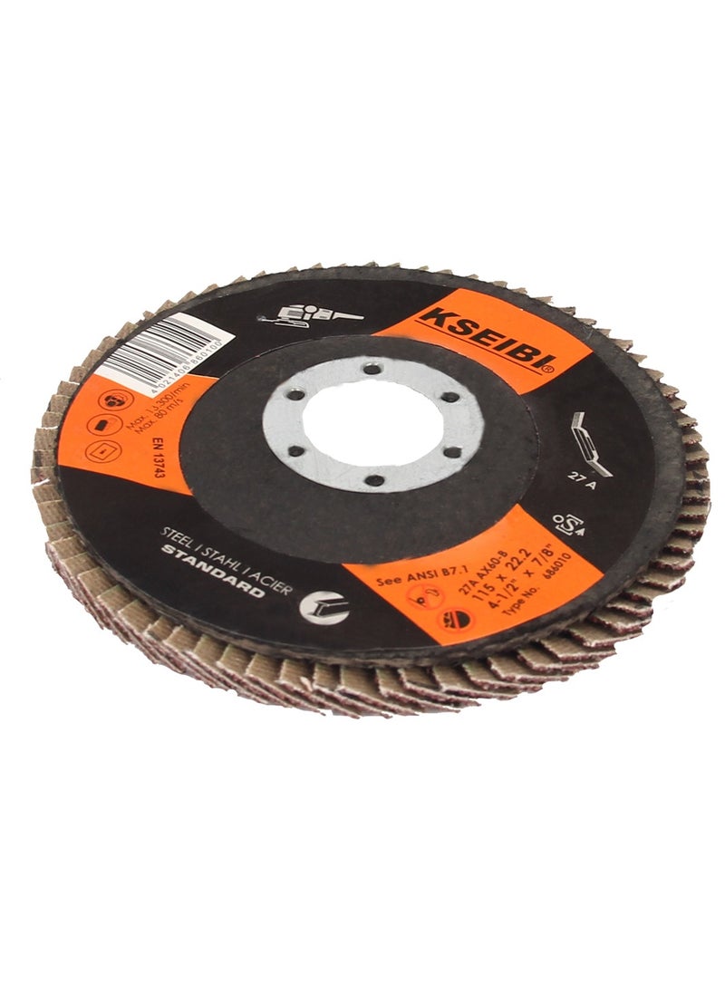 KSEIBI - Flap Discs/Aluminum Oxide, Wide Application Rust, Paint, Fits Most Air and Electric Grinders, Ideal for Grinding and Finishing Metals, Removing Weld Seams, Removing Old Paint or Finishes - Image 1