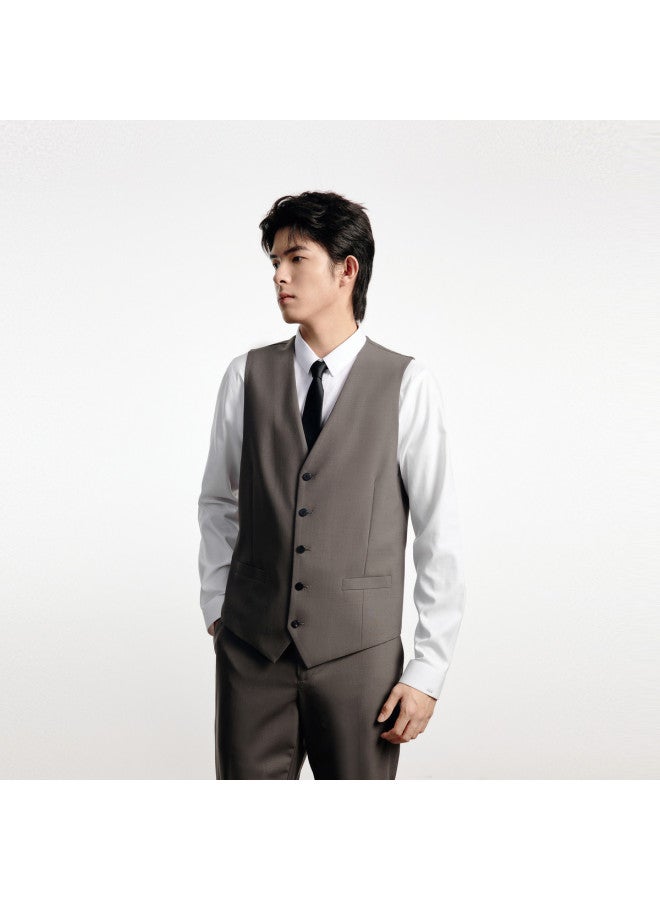 Waxbird Contains Wool] Men's Autumn Casual Suit Vest Business Men's Vest - Image 2
