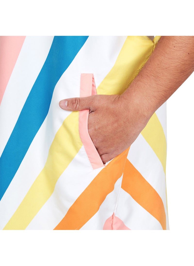 Dock & Bay Dock & Bay Adult Poncho, Hooded Beach Towel with Deep Pockets, Quick Dry, Compact & Lightweight - Medium - RISE & SHINE  - Image 4