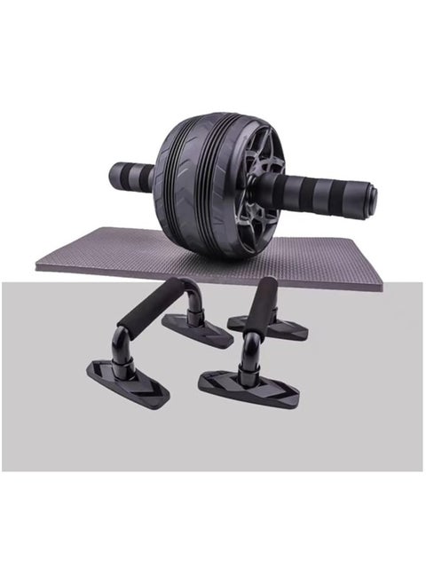 4 in 1 Large Pulley Set, Push-ups Support and Knee Pads, Home Fitness Equipment for Men's Core Strengthening and Abdominal Exercises, with 800L Counterweight