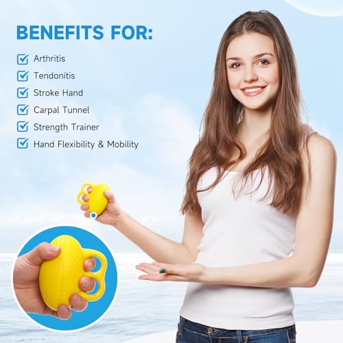 Fanwer Finger Exerciser Hand Squeeze Ball, Hand Grip Strength Trainer Build Hand, Finger and Wrist Strength, Finger Extension Exerciser for Rehab, Arthritis, Carpal Tunnel - Image 3